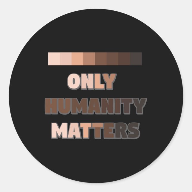 Rond Sticker Uniquement Humanitaire (Devant)