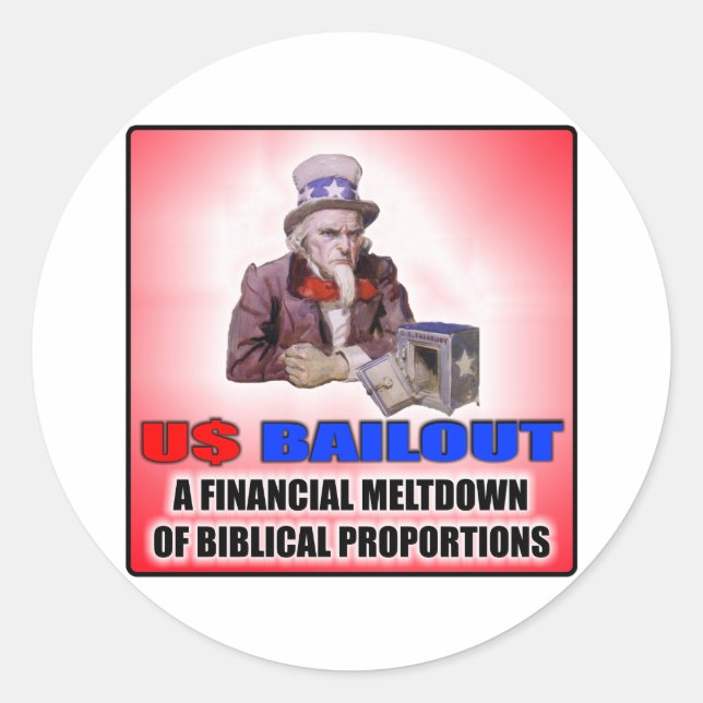 Rond Sticker US BAILOUT (Devant)