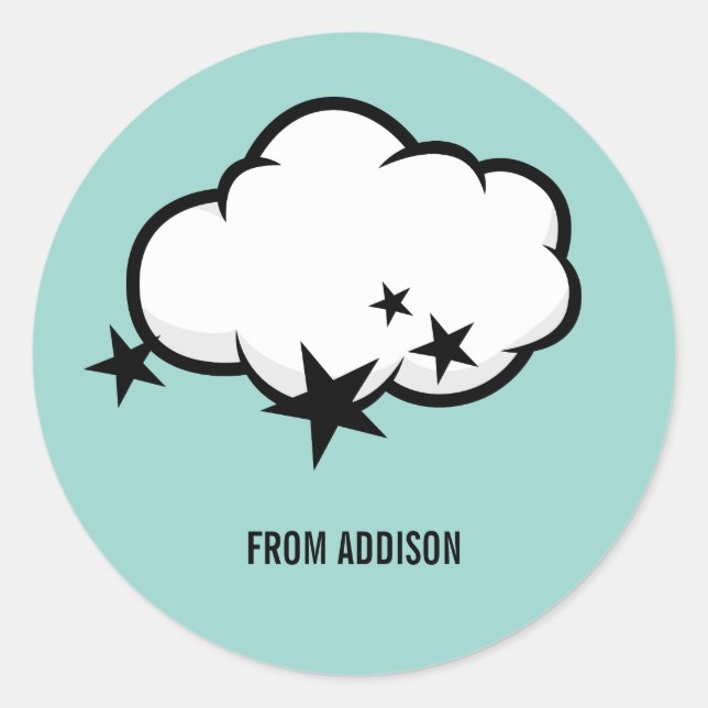 Rond Sticker Valentine Cloud Outta (Devant)