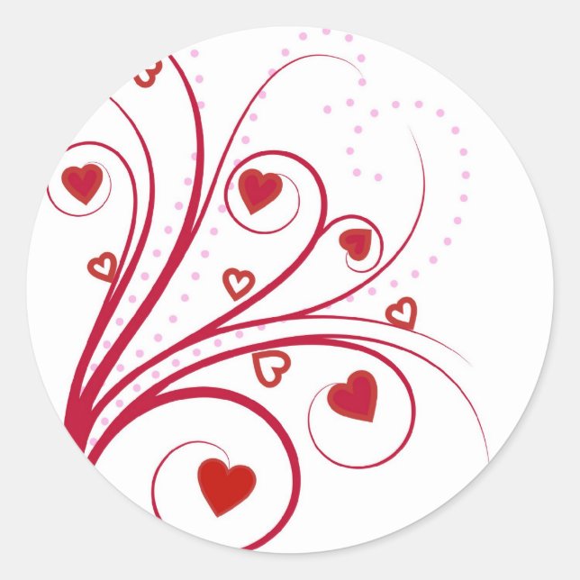 Rond Sticker Valentine Sweetheart (Devant)