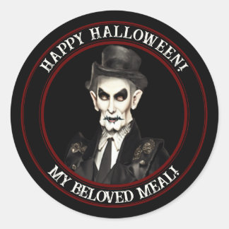 Rond Sticker Vampire Halloween