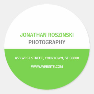 Rond Sticker vert texte simple