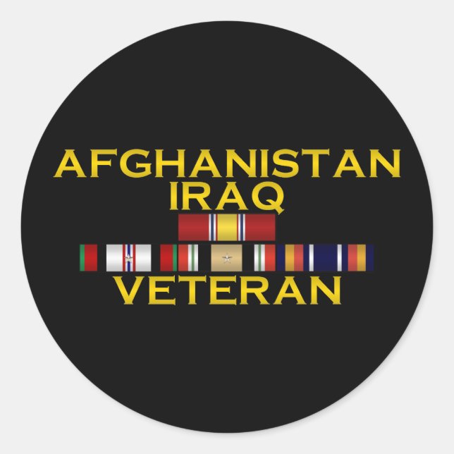 Rond Sticker VET Afghanistan & Irak (Devant)