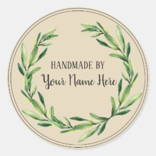 Rond Sticker Vintage de courroie florale produit artisa