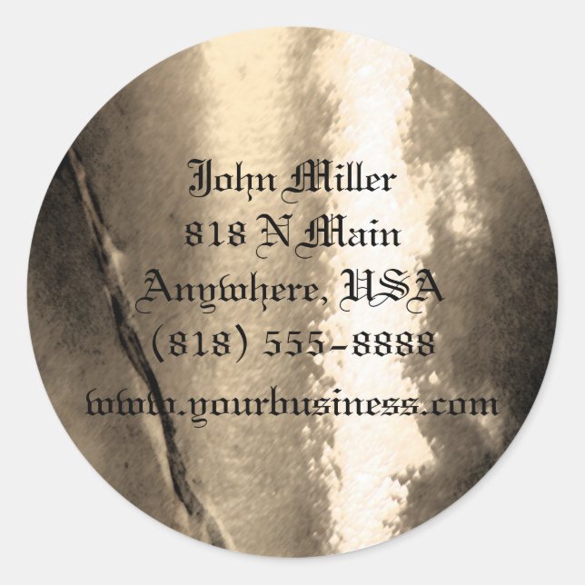 Rond Sticker vintage Gold Metal & Stone (Devant)
