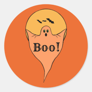 Rond Sticker vintage Halloween Ghost Inspiré