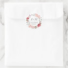 Sticker vintage Rustique Floral Wreath Wedding Fav