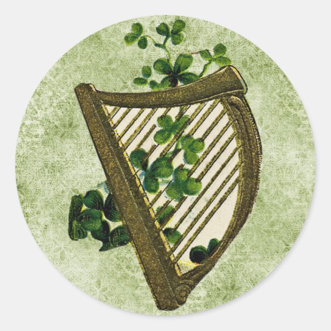 Rond Sticker vintage St Patrick's Day Classic Round (Devant)