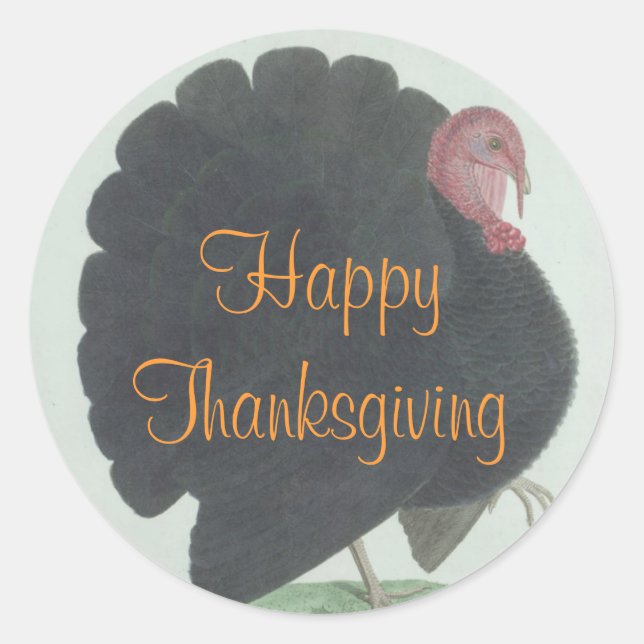 Rond Sticker vintage Thanksgiving (Devant)