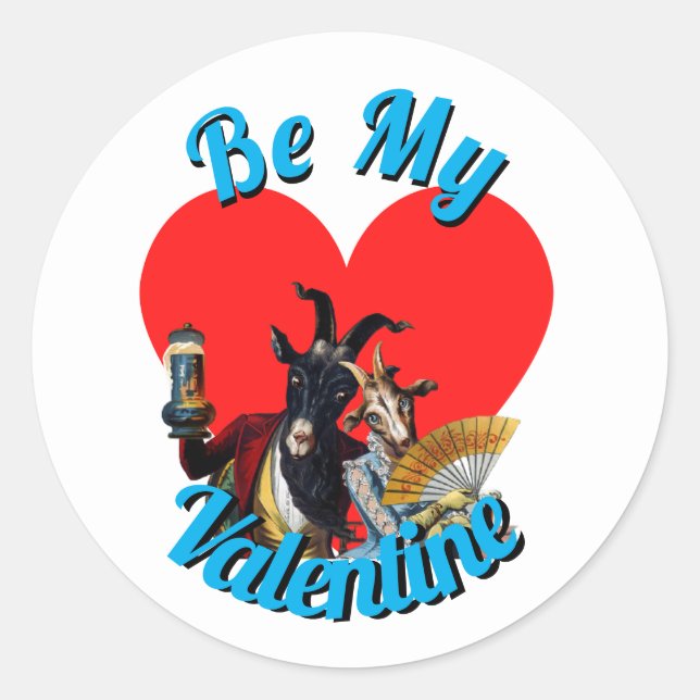Rond Sticker vintage Valentine Classic Round (Devant)