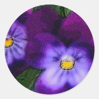 Rond Sticker Violets