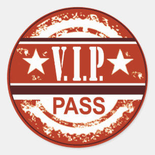 Rond Sticker VIP Pass Party (russet)