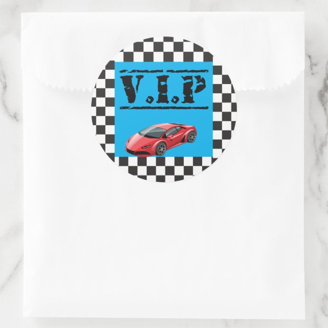 Rond Sticker VIP pour course Anniversaire Faveurs (Sac)
