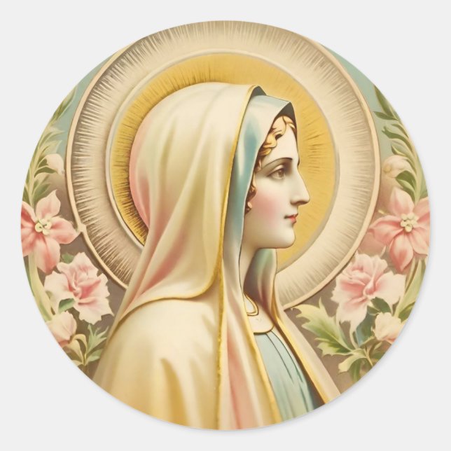 Rond Sticker Virgin Mary (Devant)