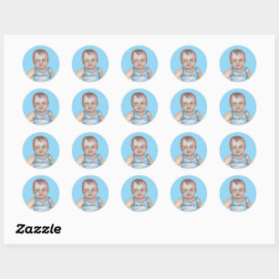 Rond Sticker VISAGE BÉBÉ