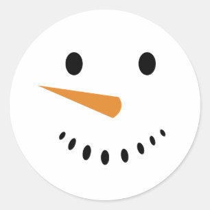 Rond Sticker Visage de motoneige pour les vacances d'hi