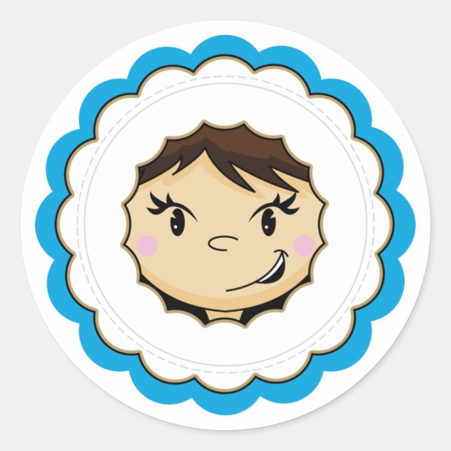 Rond Sticker Visage Eskimo (Devant)