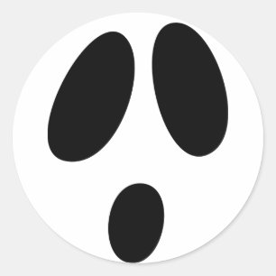 Rond Sticker Visage Fantôme