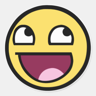 Rond Sticker Visage génial