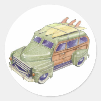 Rond Sticker voiture Surf de jouets