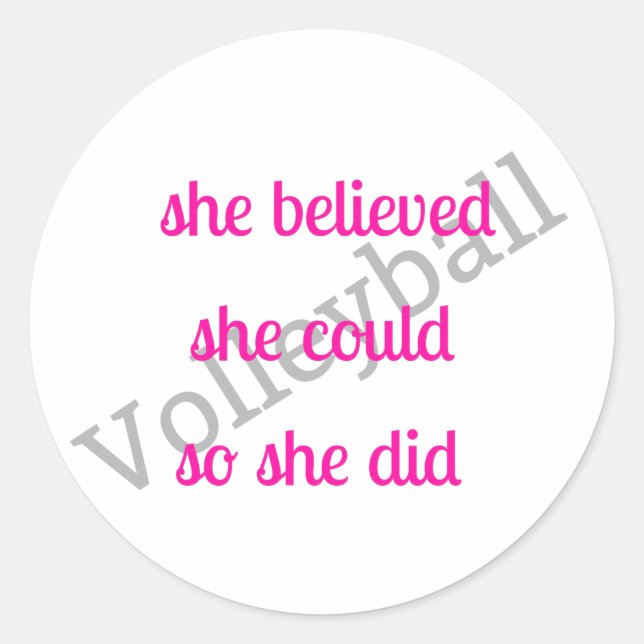 Rond Sticker Volleyball (Devant)