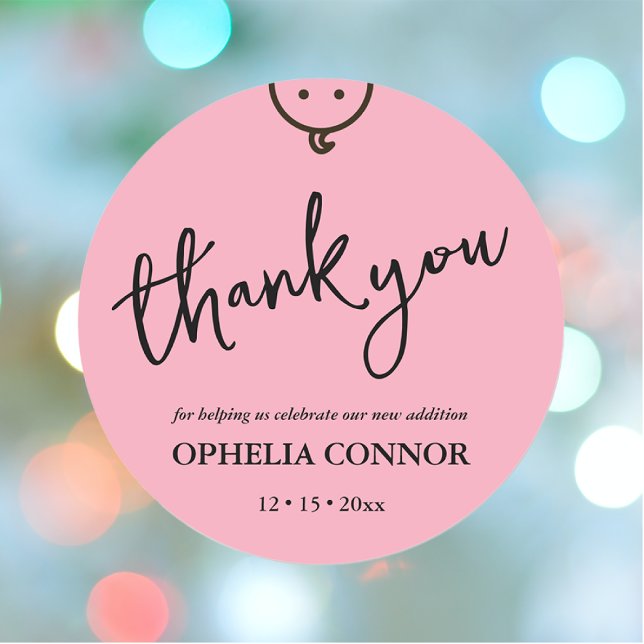 Rond Sticker Whimsical Baby Girl (Créateur téléchargé)