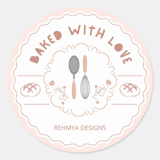 Rond Sticker Whimsical Baking Delft (Devant)