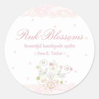 Rond Sticker Whimsical Sweet Rose Floral