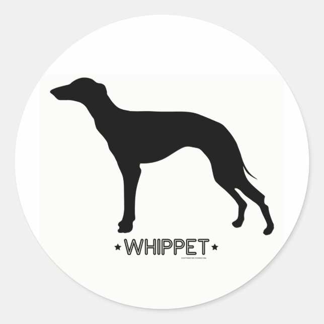 Rond Sticker Whippet (Devant)