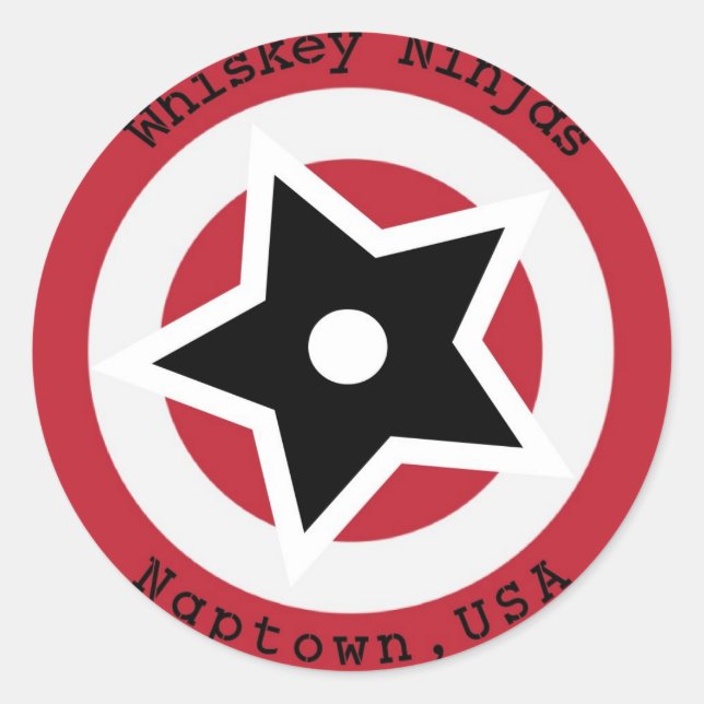 Rond Sticker Whiskey Ninjas (Devant)