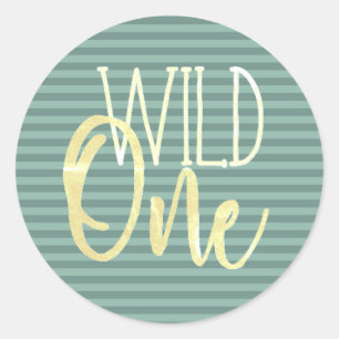 Rond Sticker Wild One Birthday