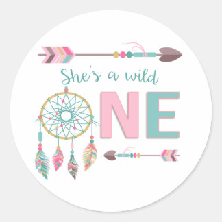 Rond Sticker Wild One Boho