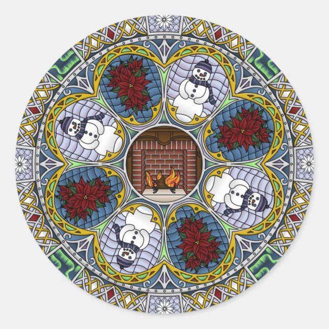 Rond Sticker Winter Nouveau (Devant)