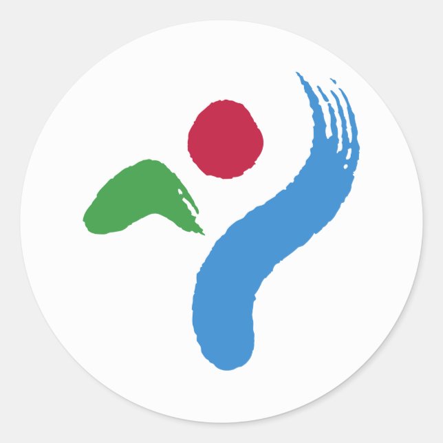 Rond Sticker with Flag of Seoul, South Korea (Devant)