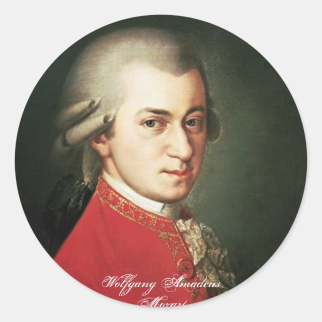 Rond Sticker Wolfgang Amadeus Mozart (Devant)