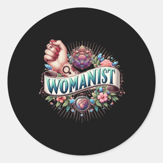 Rond Sticker Womanist (Devant)