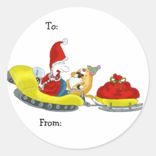 Rond sticker Xmas