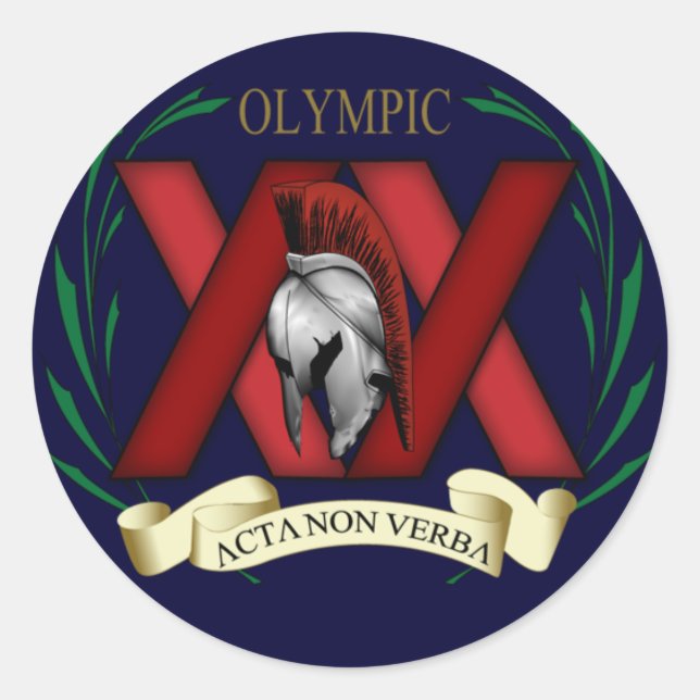 Rond Sticker XX en bleu (Devant)