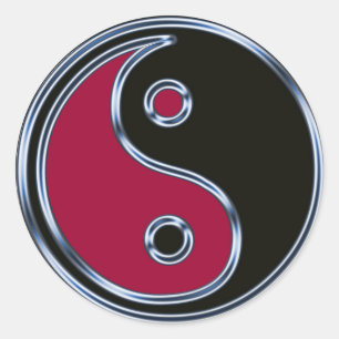 Rond Sticker Yin et Yang 1