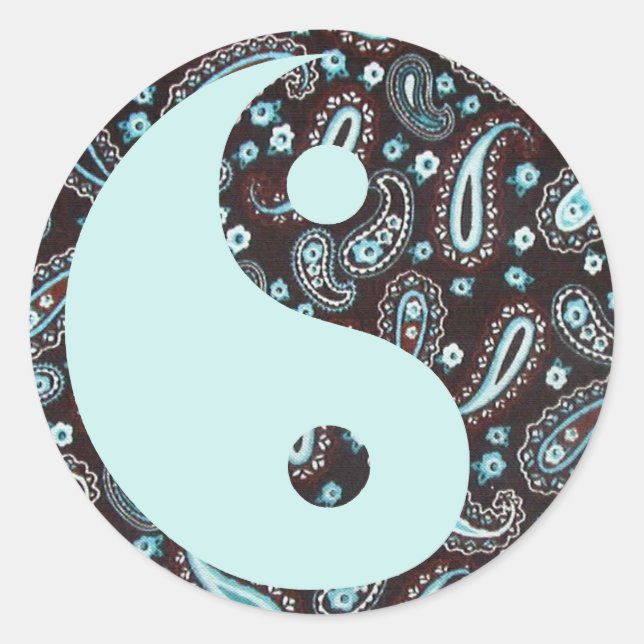 Rond Sticker Yin et Yang de Paisley Dreams (Devant)