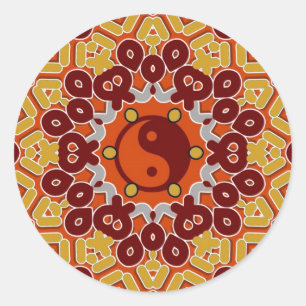 Rond Sticker YingYang