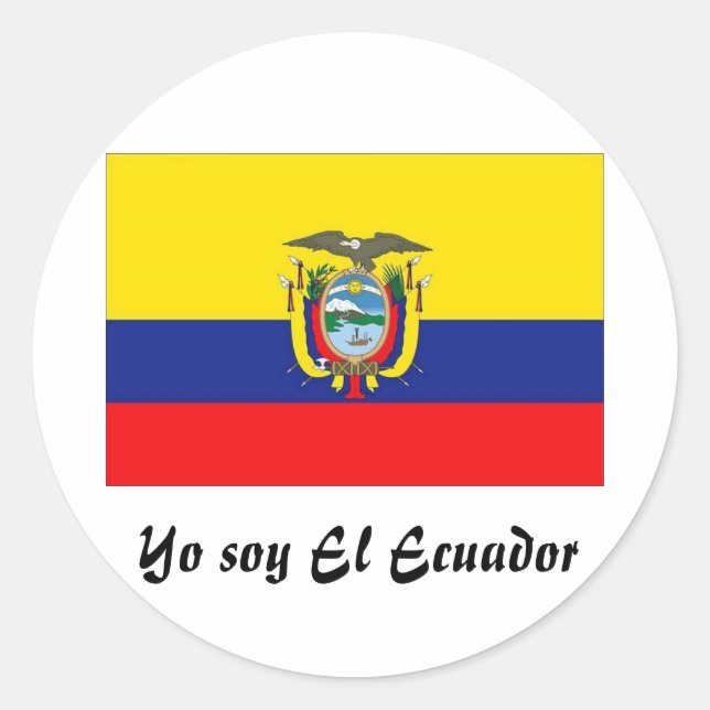Rond sticker Yo soy El Ecuador (Devant)