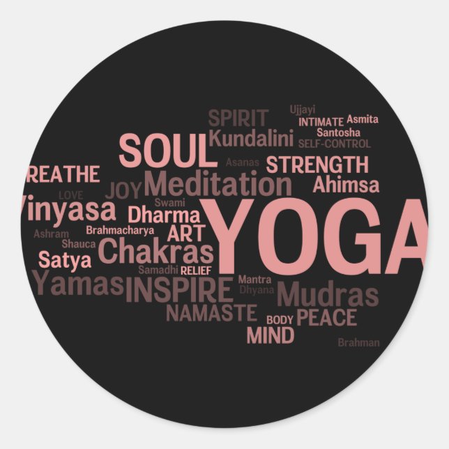 Rond Sticker YOGA (Devant)