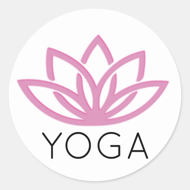 Rond Sticker Yoga Simple Lotus (Devant)
