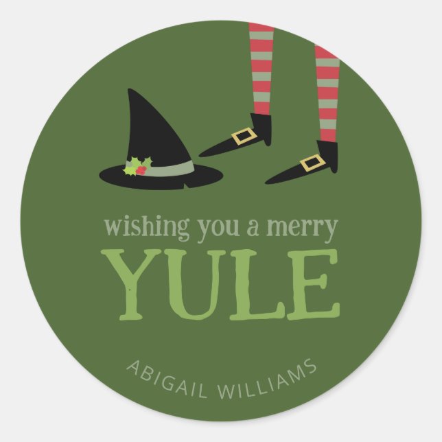 Rond Sticker Yule Witchy (Devant)