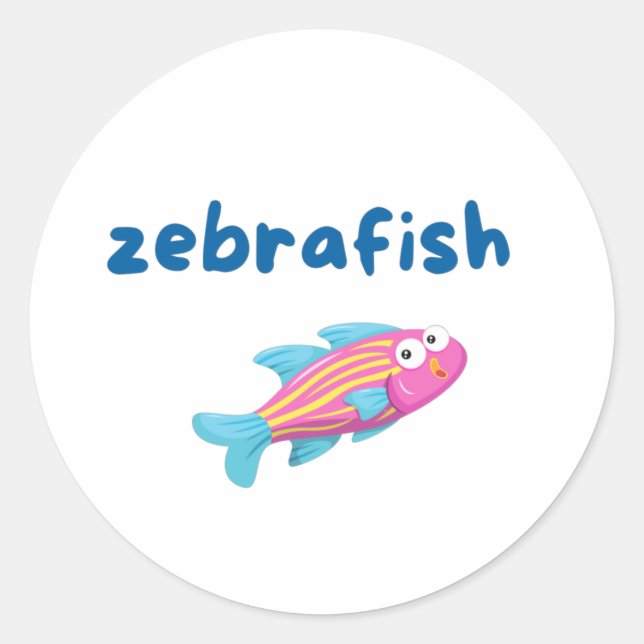 Rond Sticker Zebrafish (Devant)