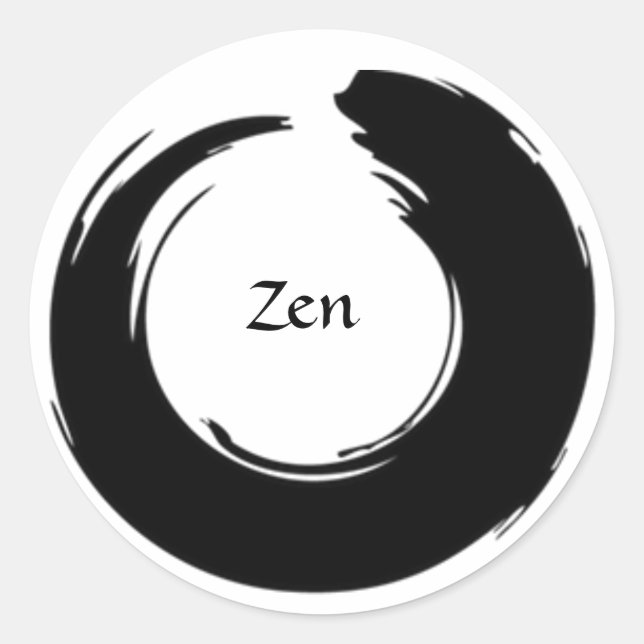 Rond Sticker Zen Noir (Devant)