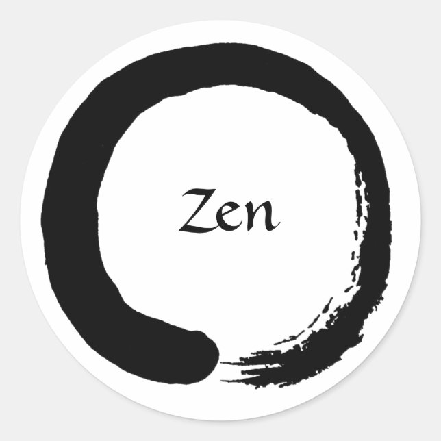 Rond Sticker Zen Noir 2 (Devant)
