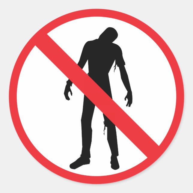 Rond Sticker Zombie (Devant)