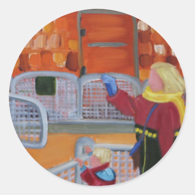 ROND STICKER ZOO MÈRE/ENFANT (Devant)